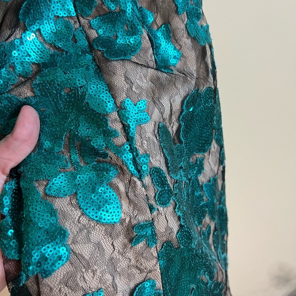 Sequin Green Cocktail Dress - Picture 6 of 16